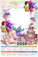 Новогодний календарь 2026. Нажмите для загрузки фото. Новогодний календарь 2026